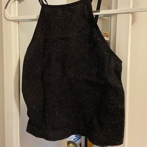 Free people sparkly halter tank top